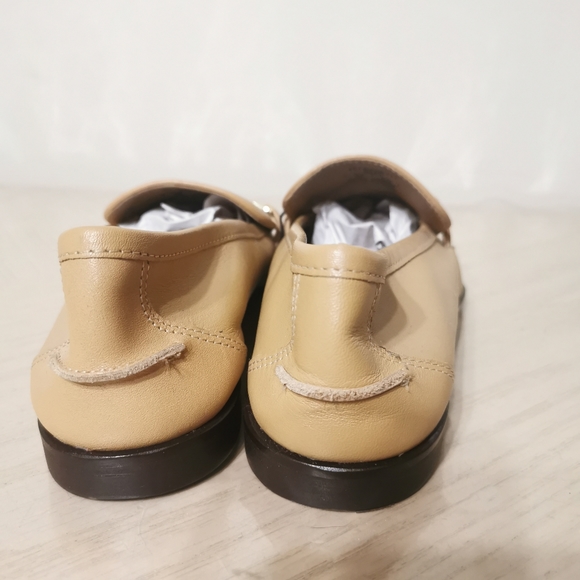 NWT Zara Leather Flat Loafer Shoes - Picture 3 of 11